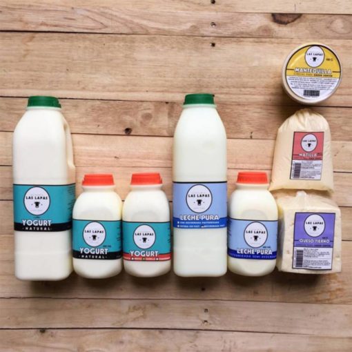 Line of dairy products of grazing Lapas